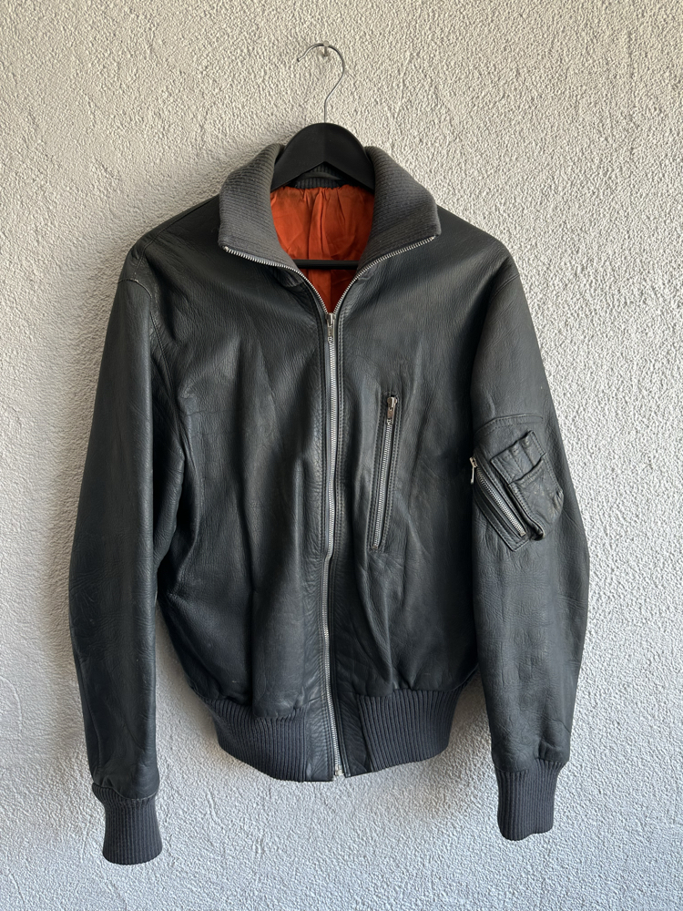 Vintage Bomber Deri Ceket