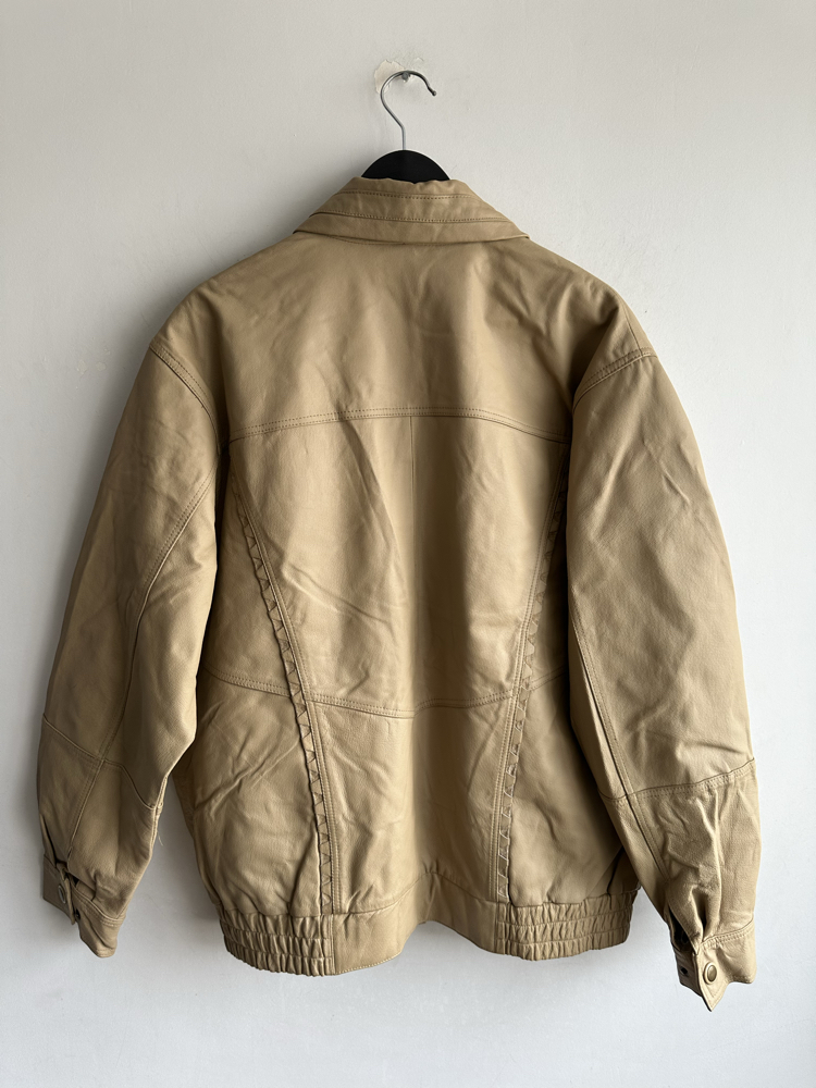 Vintage Bomber Deri Ceket