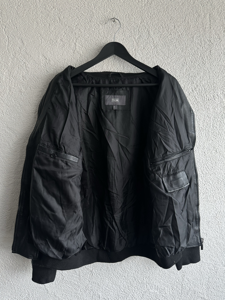 Vintage Bomber Deri Ceket