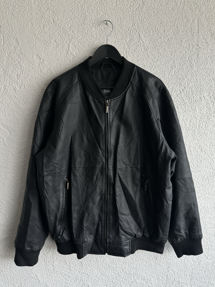 Vintage Bomber Deri Ceket