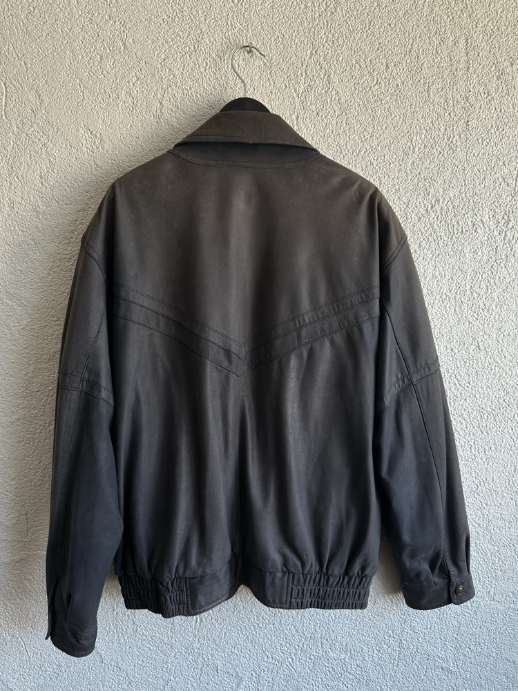 Vintage Bomber Deri Ceket