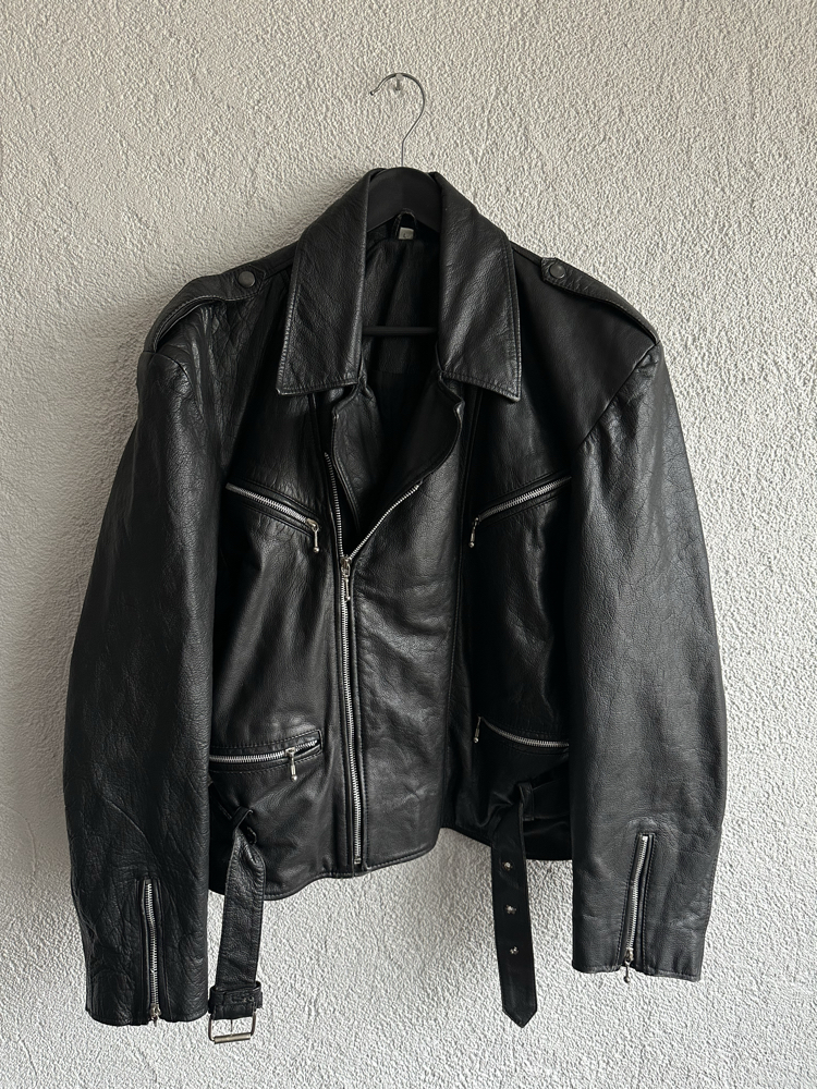 Vintage Biker Deri Ceket