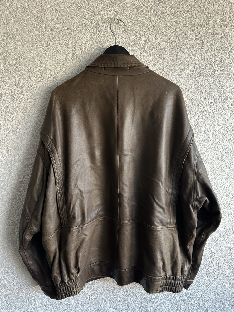 Vintage Bomber Deri Ceket