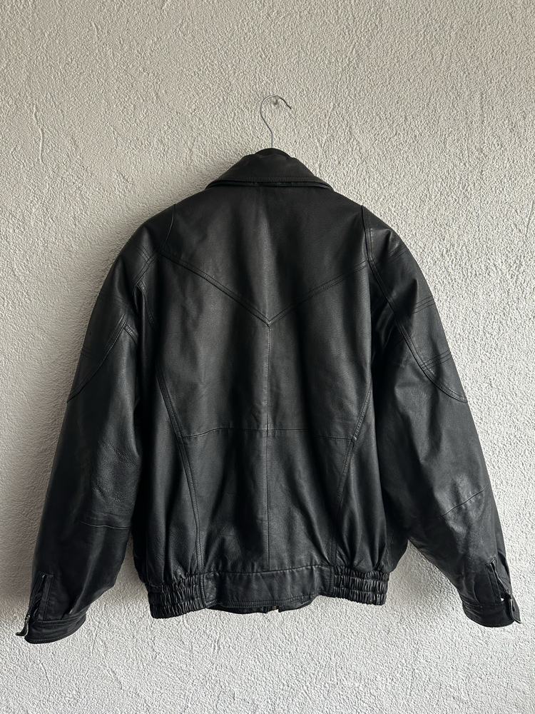 Vintage Bomber Deri Ceket