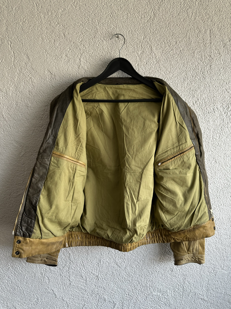 Vintage Bomber Deri Ceket