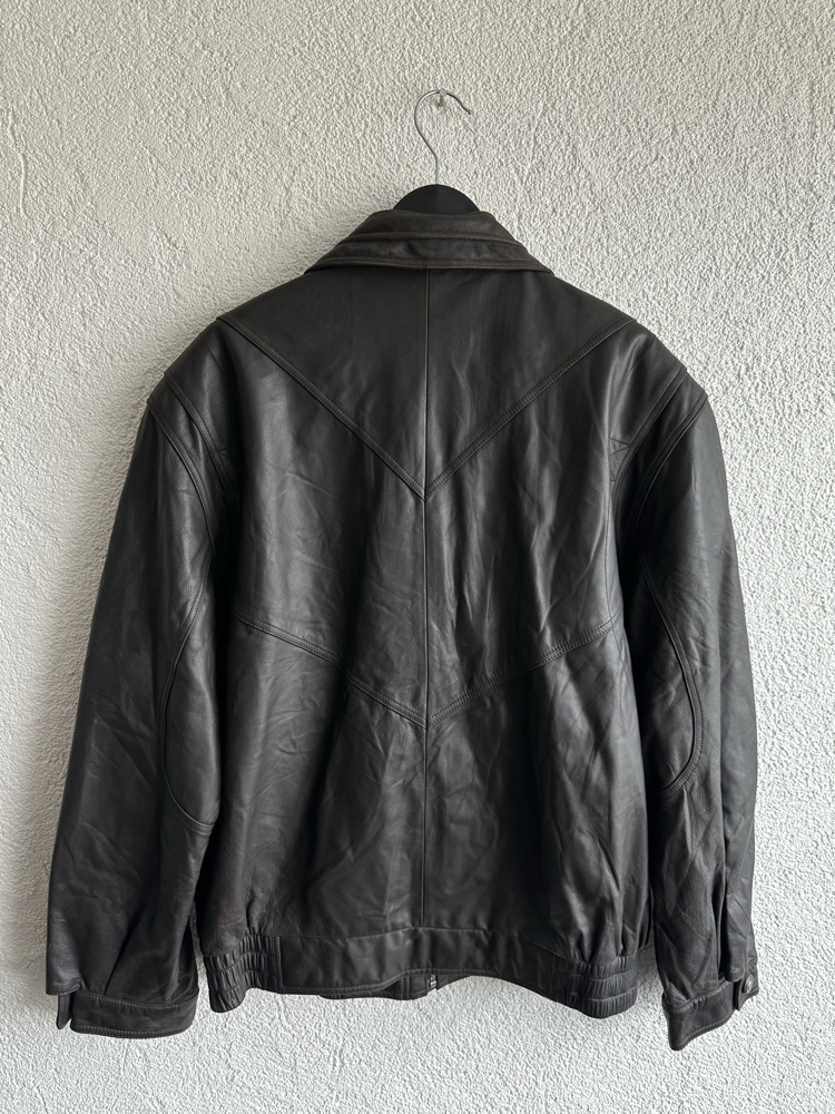 Vintage Bomber Deri Ceket