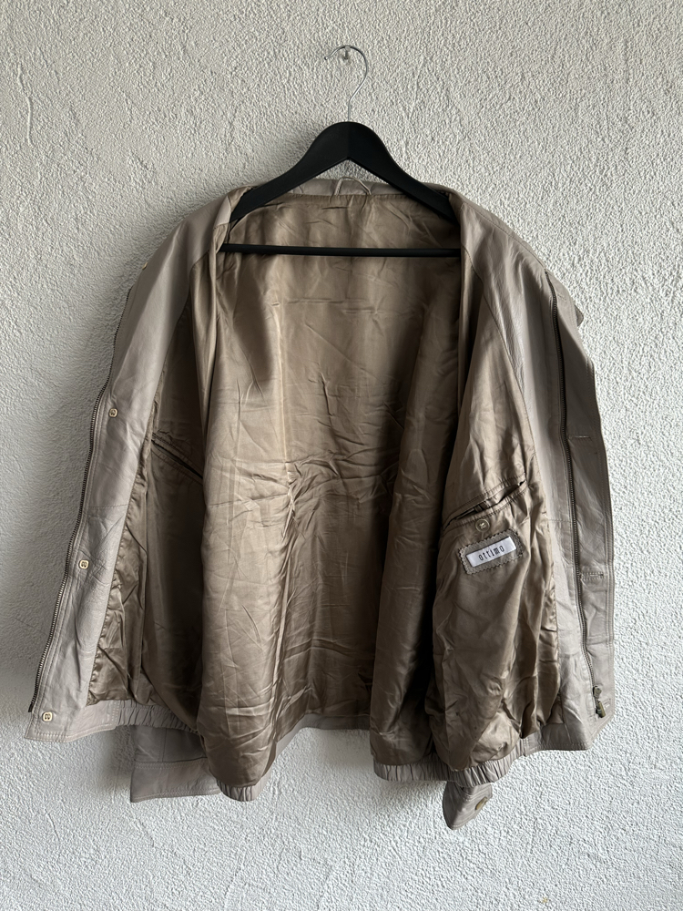 Vintage Bomber Deri Ceket