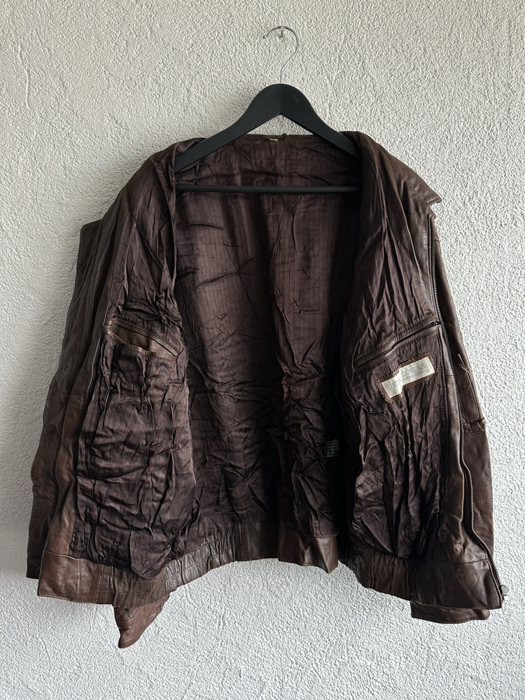 Vintage Bomber Deri Ceket