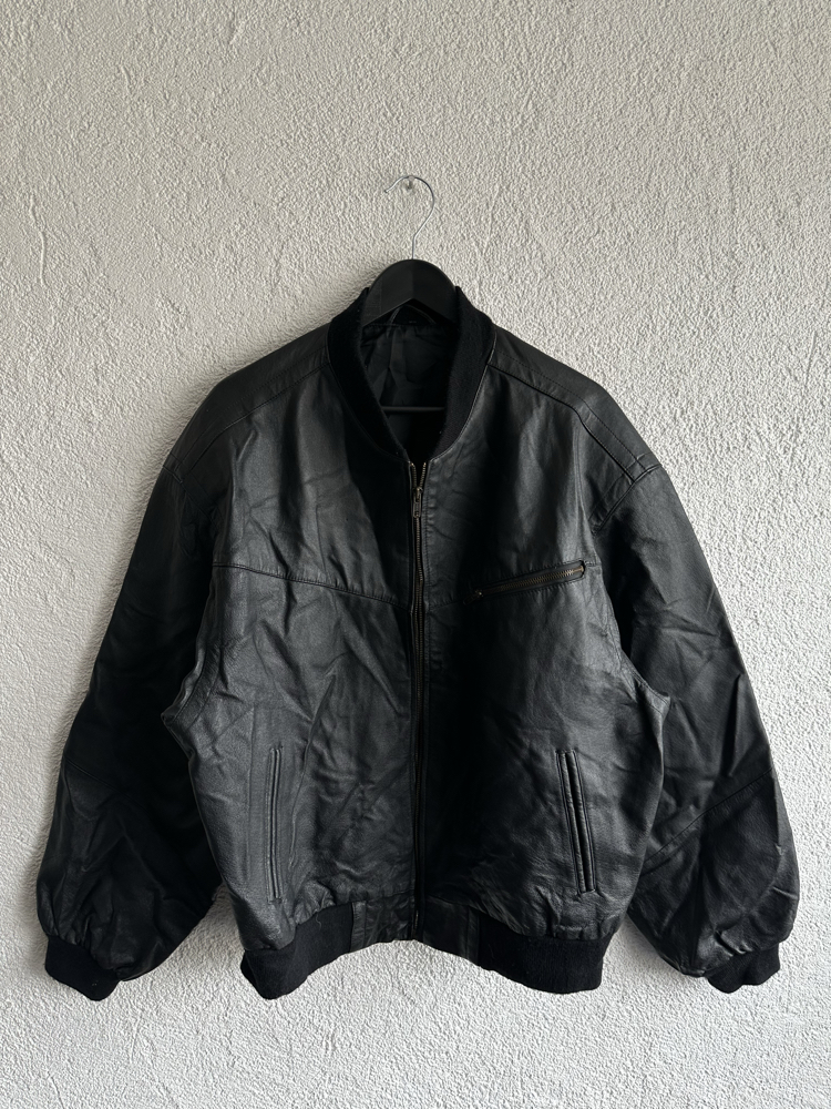 Vintage Bomber Deri Ceket