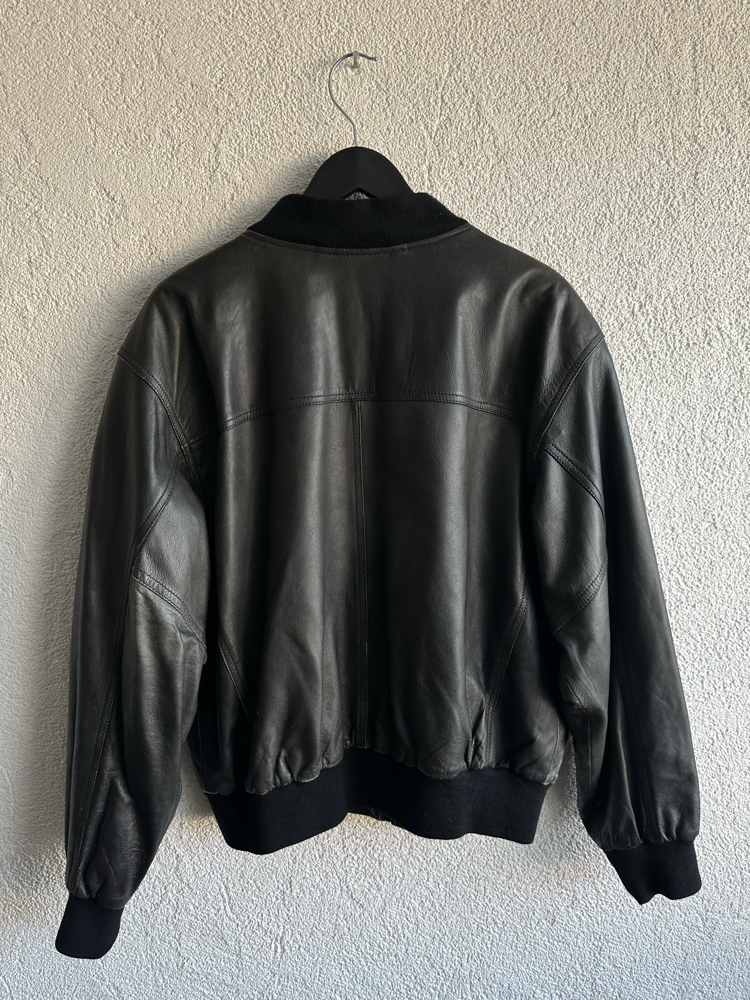 Vintage Bomber Deri Ceket