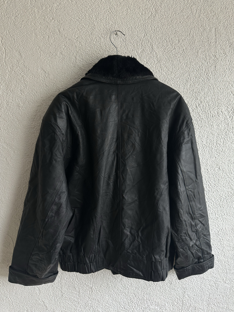 Vintage Bomber Deri Ceket