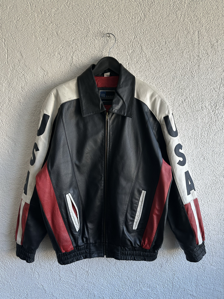 Vintage USA Bomber Deri Ceket