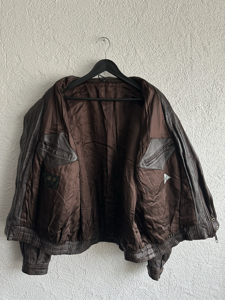 Vintage Bomber Deri Ceket