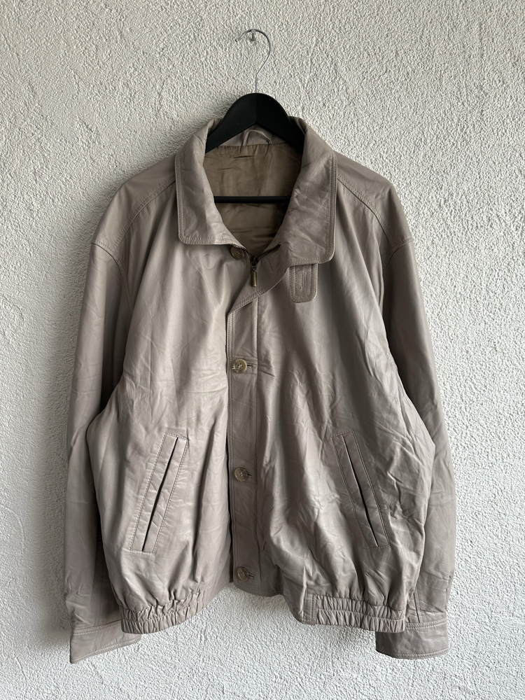 Vintage Bomber Deri Ceket