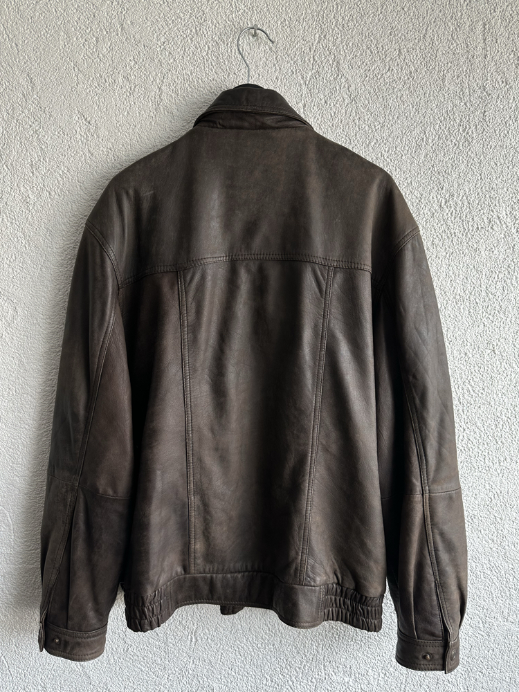 Vintage Bomber Deri Ceket