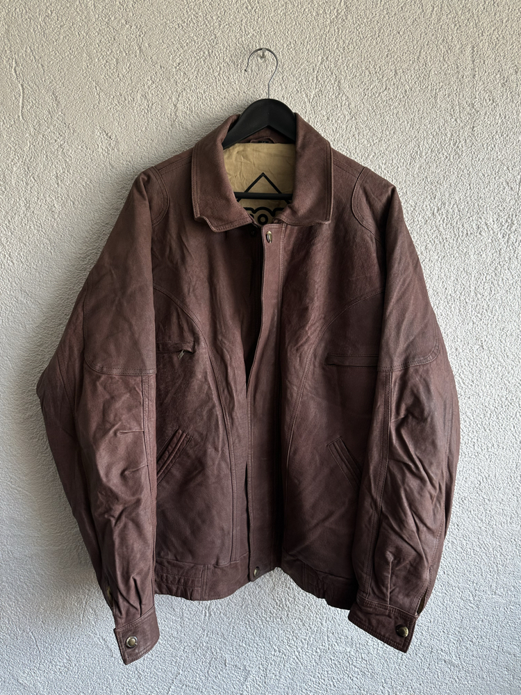 Vintage Bomber Deri Ceket
