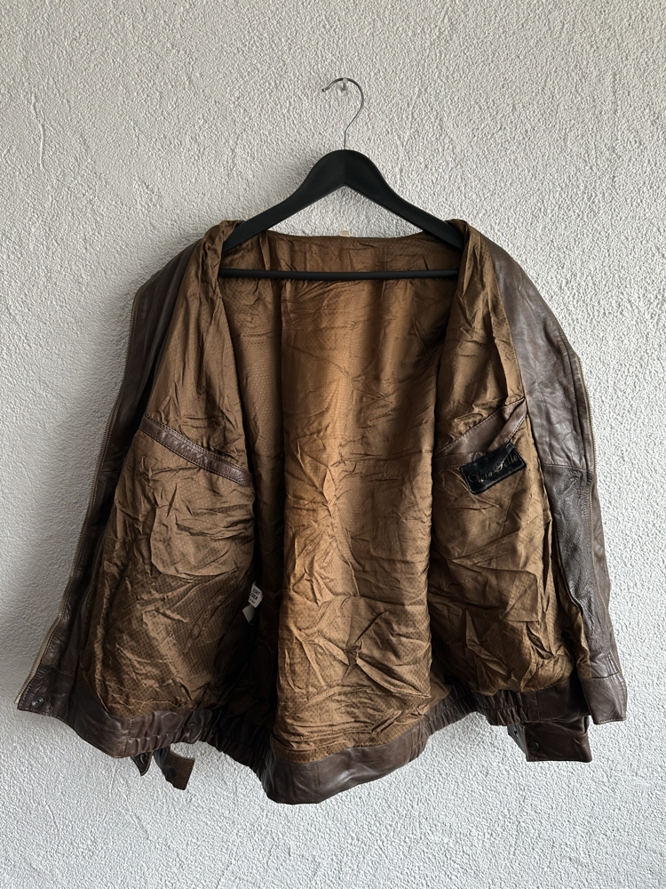 Vintage Bomber Deri Ceket