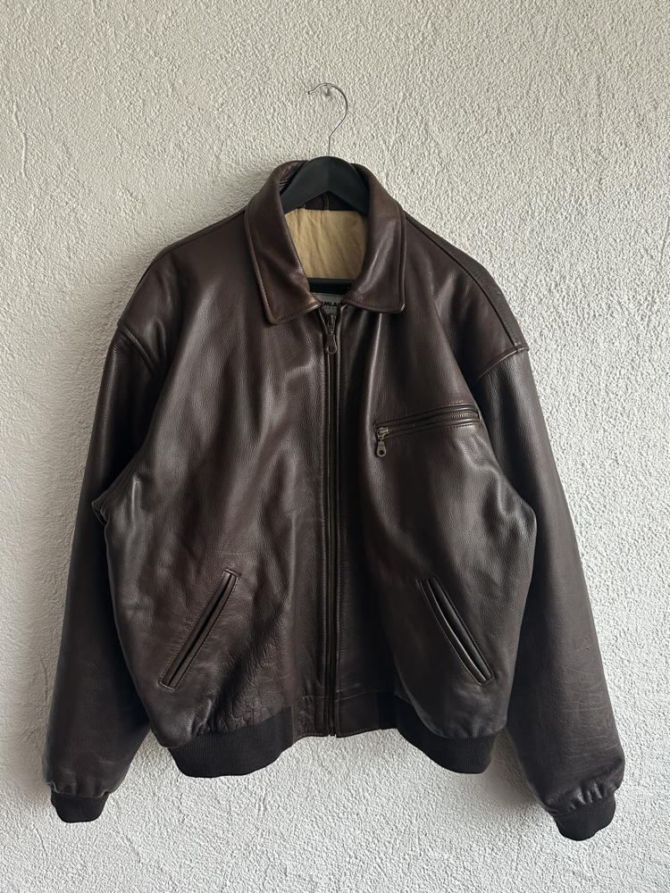 Vintage Bomber Deri Ceket