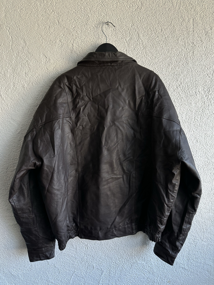 Vintage Bomber Deri Ceket