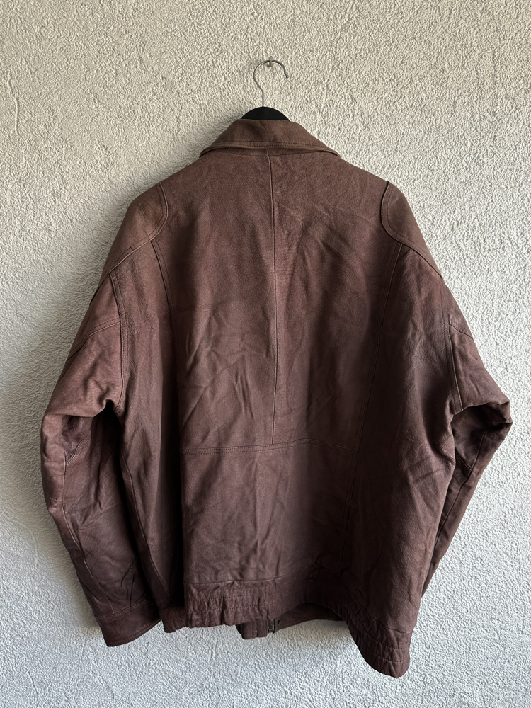 Vintage Bomber Deri Ceket