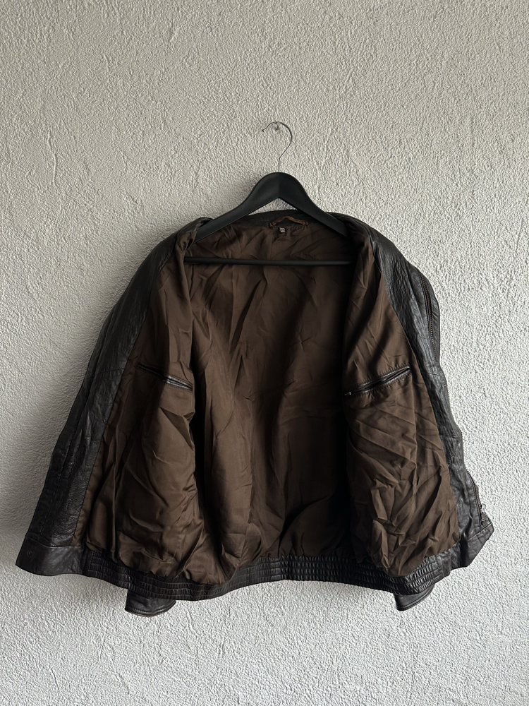 Vintage Bomber Deri Ceket