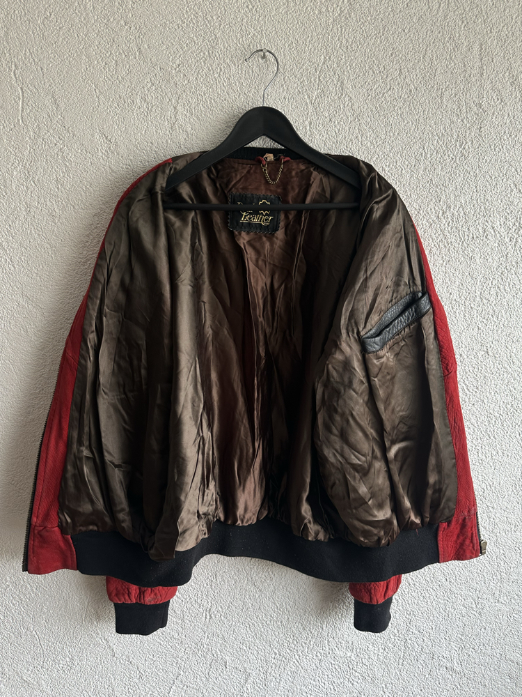 Vintage Bomber Deri Ceket