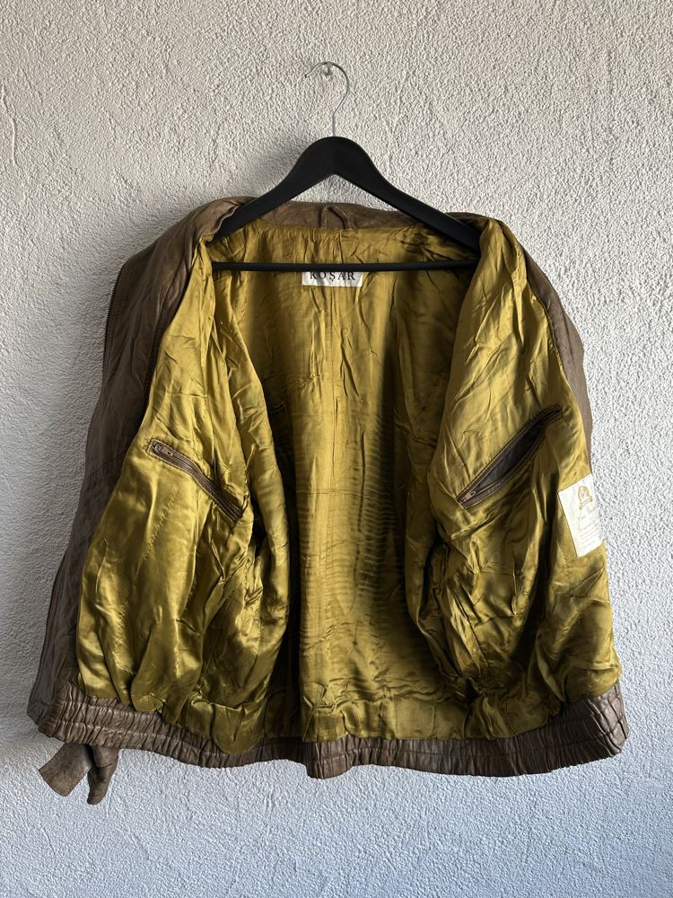 Vintage Bomber Deri Ceket