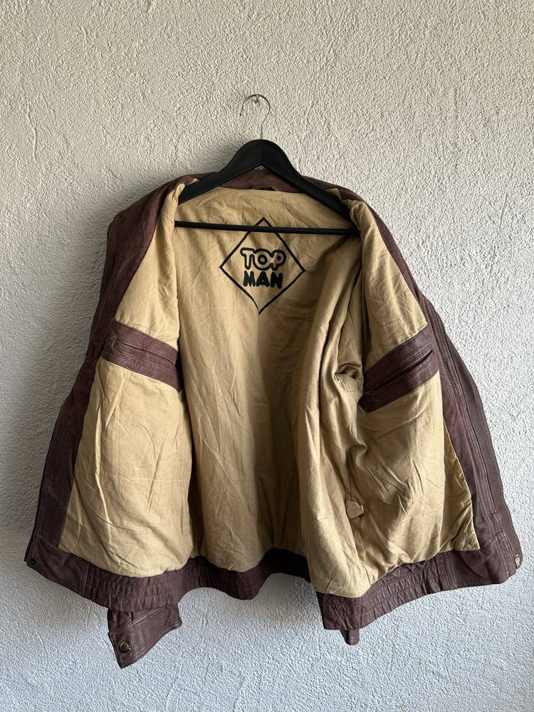 Vintage Bomber Deri Ceket