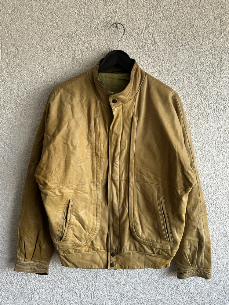 Vintage Bomber Deri Ceket
