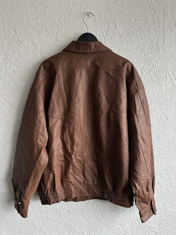 Vintage Bomber Deri Ceket