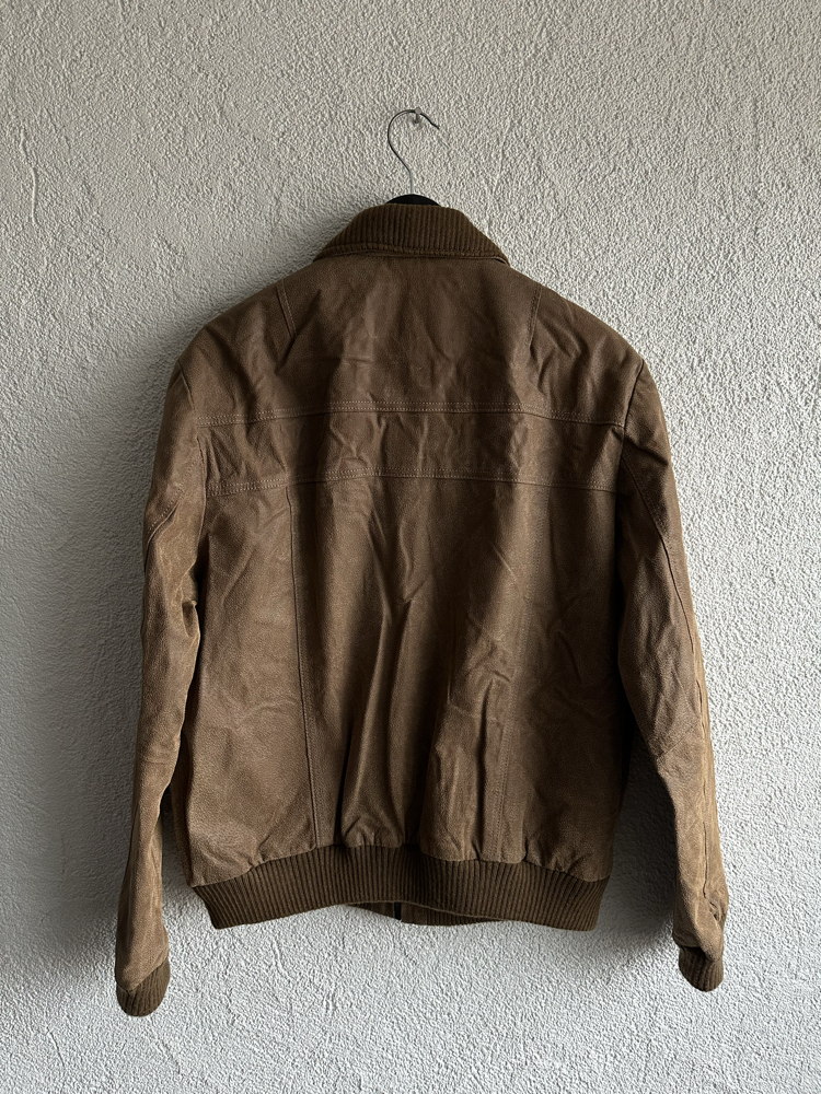 Vintage Bomber Deri Ceket