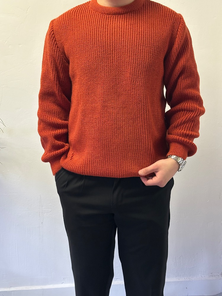 Oversize Bisiklet Yaka Triko Kazak
