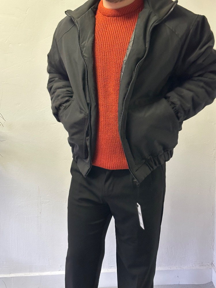 Black Stil Bomber Mont - Siyah