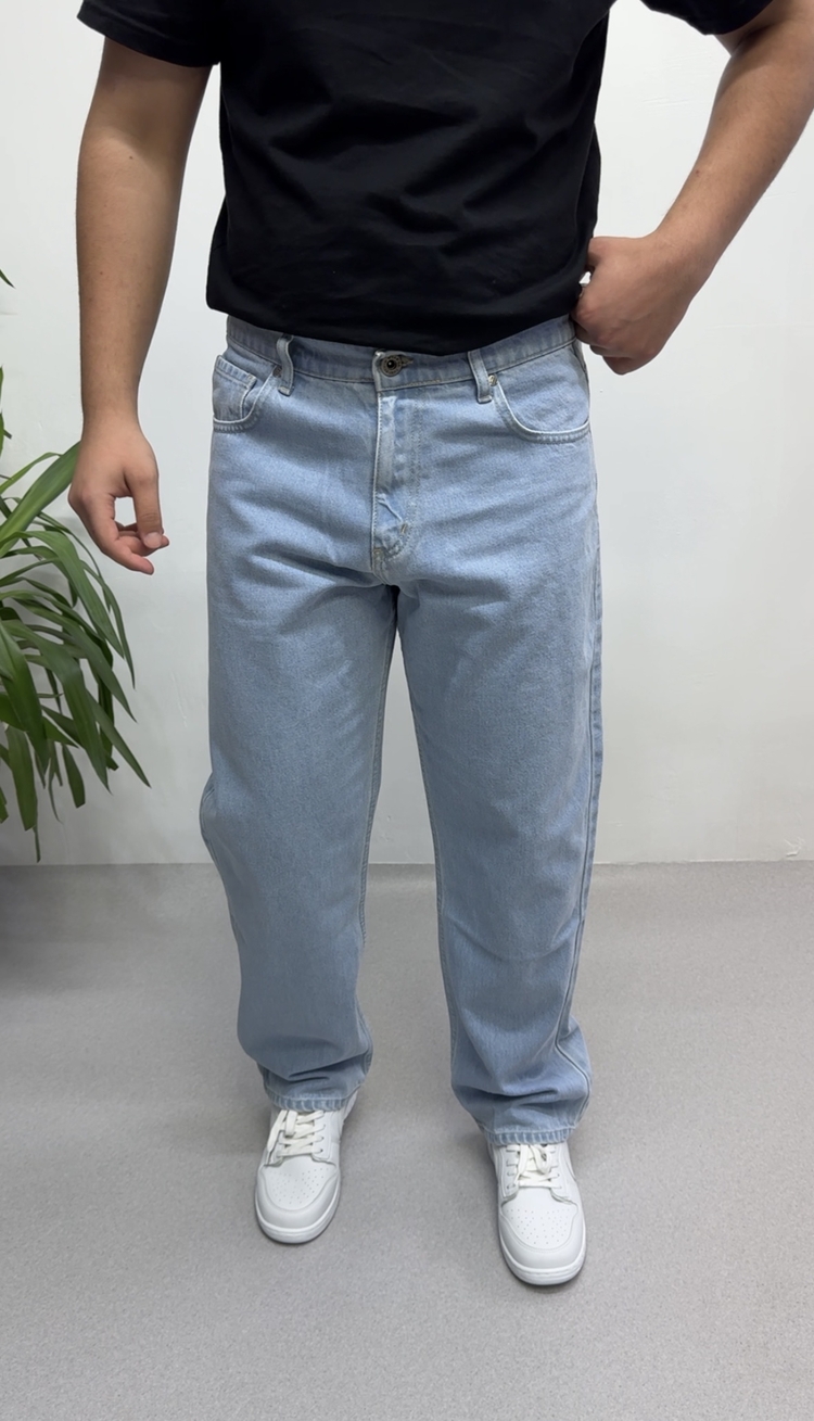 Buz Mavi Baggy Jeans