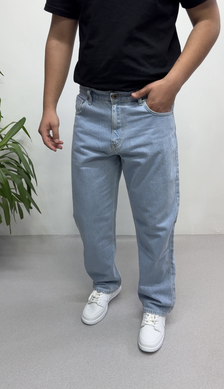 Buz Mavi Baggy Jeans