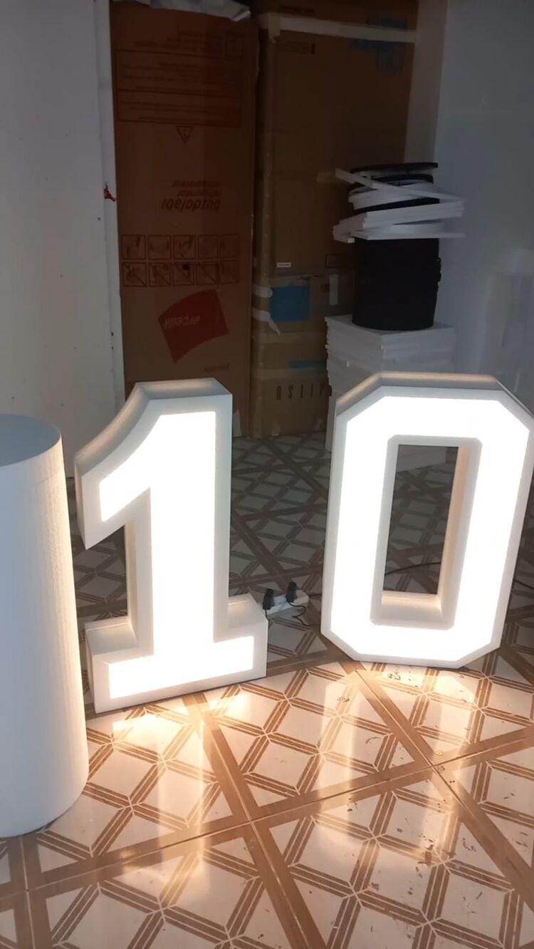 LED'li strafor rakam
