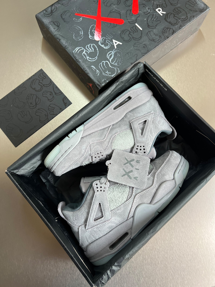 KAWS x Air Jordan 4 Retro Cool Grey (FULL BOX) Premium 