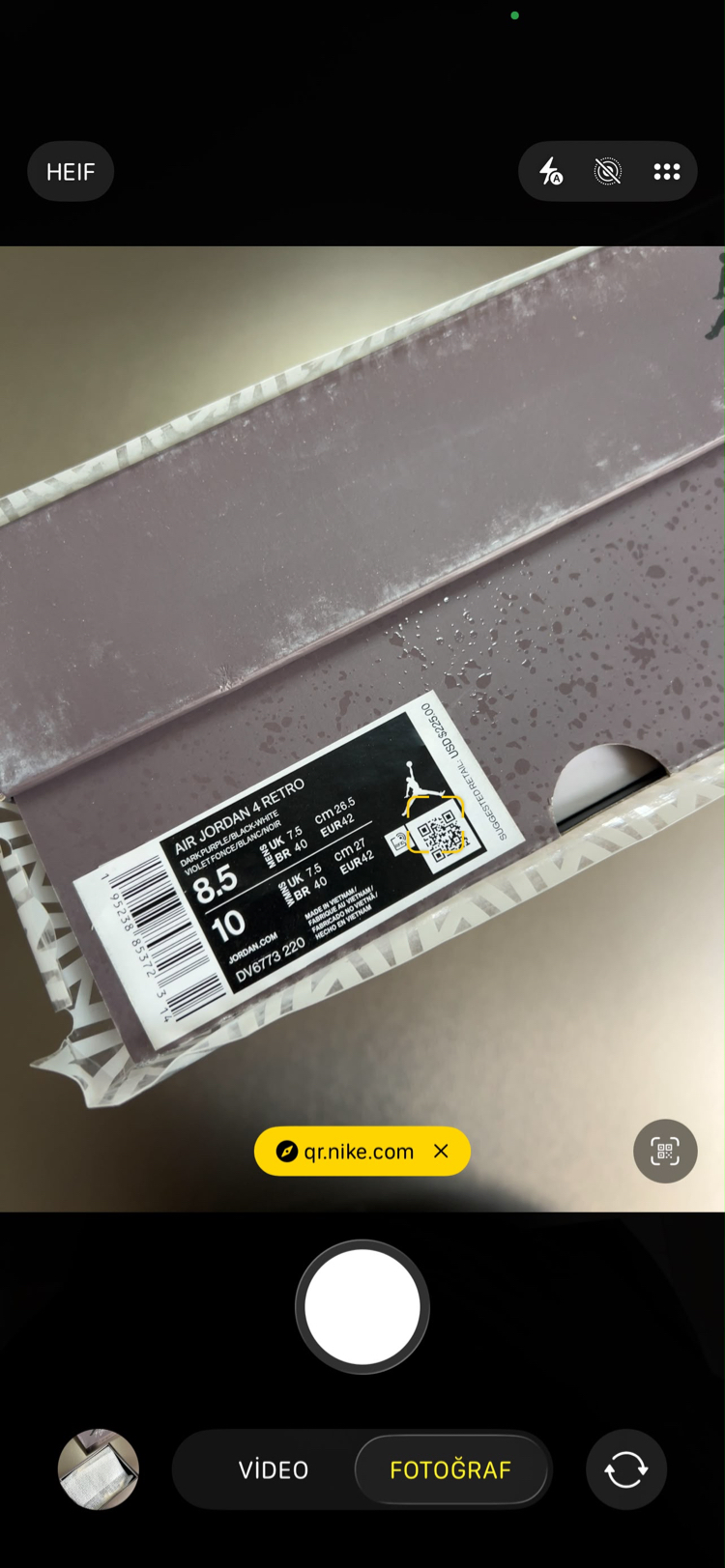 Air Jordan 4 x A Ma Maniere Violet Ore (FULL BOX) Premium  