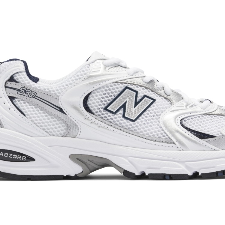 New Balance 530 White Silver Navy