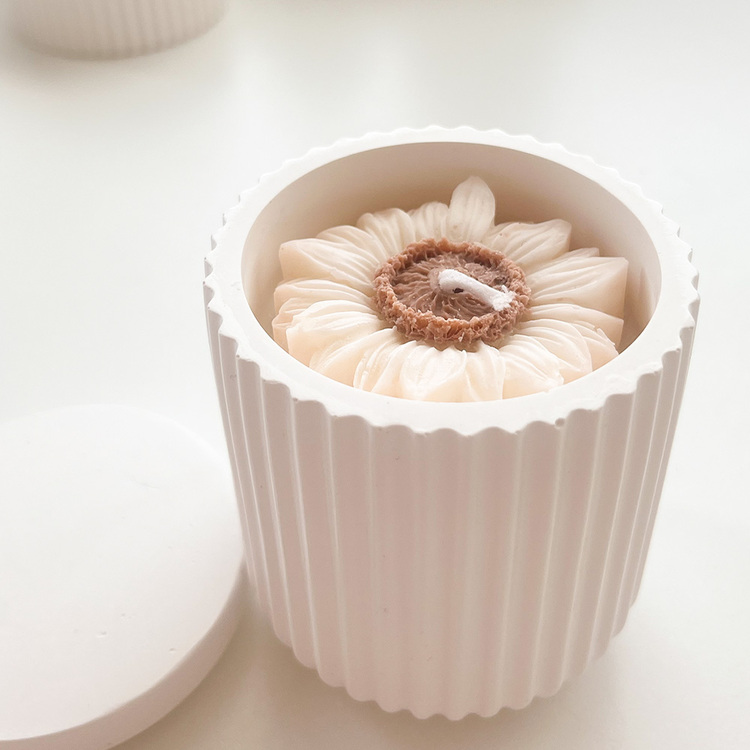 Beyaz Renk Dekoratif Mumluk %100 Soya Mumu Ev Dekorasyonu