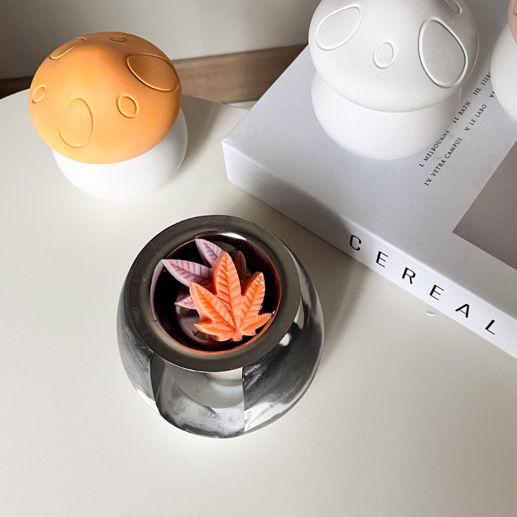 Oval Aromaterapi Buhurdanlığı – Eritmelik & Tealight Mum Seti Dahil