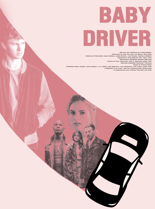 baby driver tasarım poster