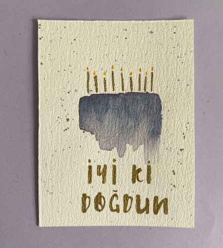  El Yapımı Doğum Günü Kartı Seti 5'li