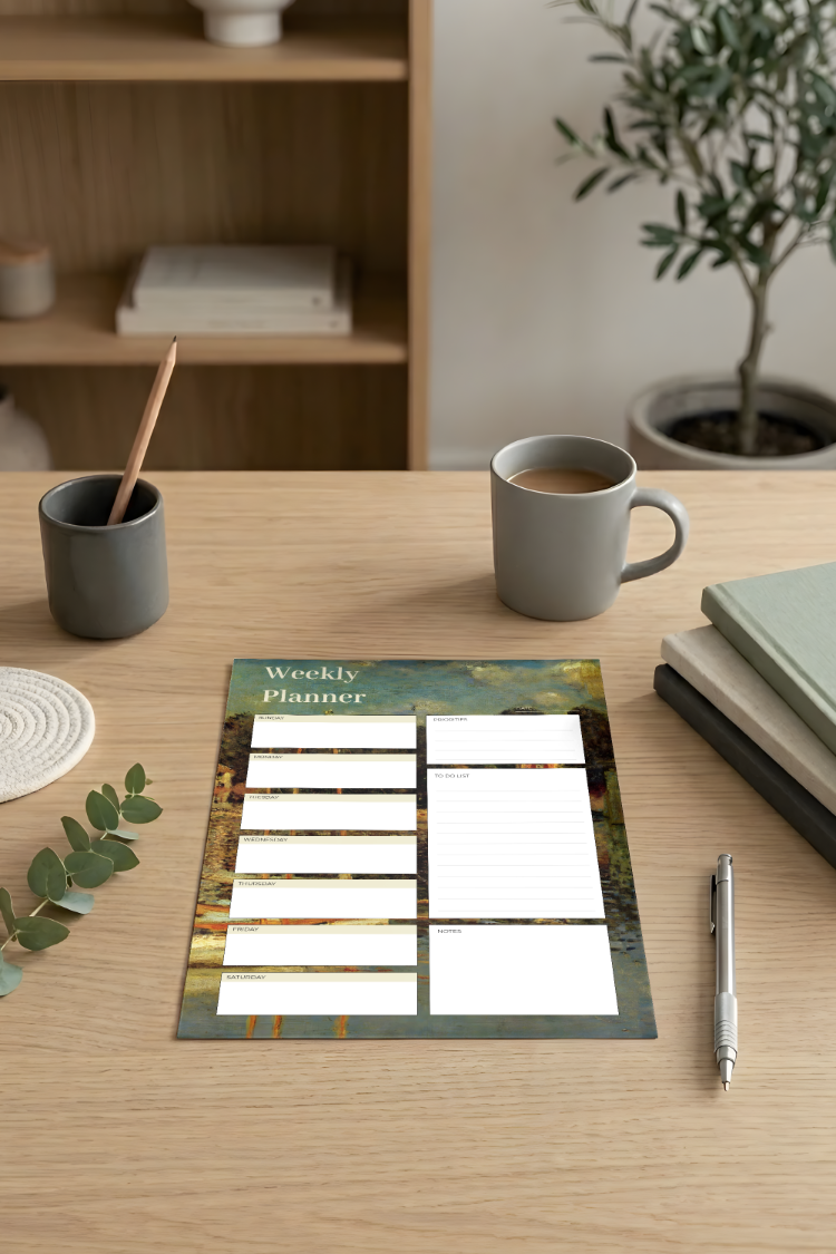 A4 The Argenteuil Bridge Weekly Planner – Printable PDF & PNG