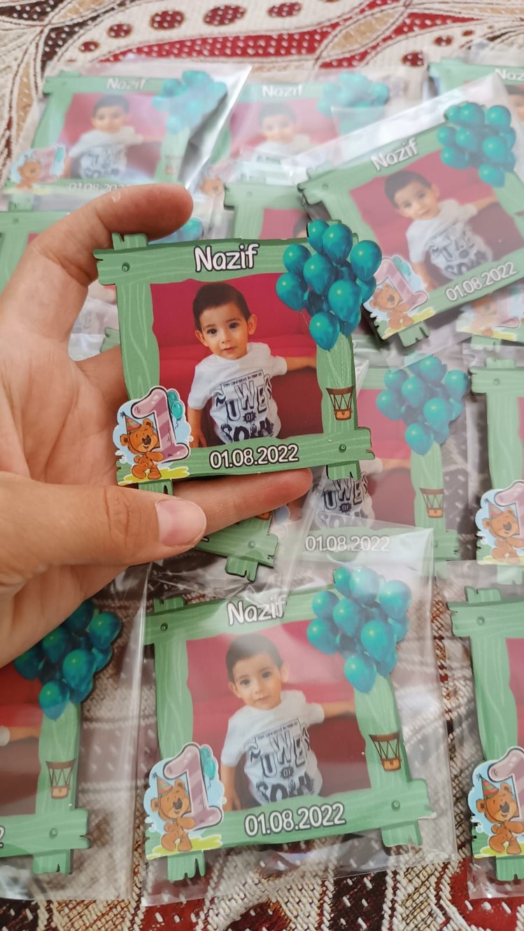 Balonlu Doğum Günü Magneti