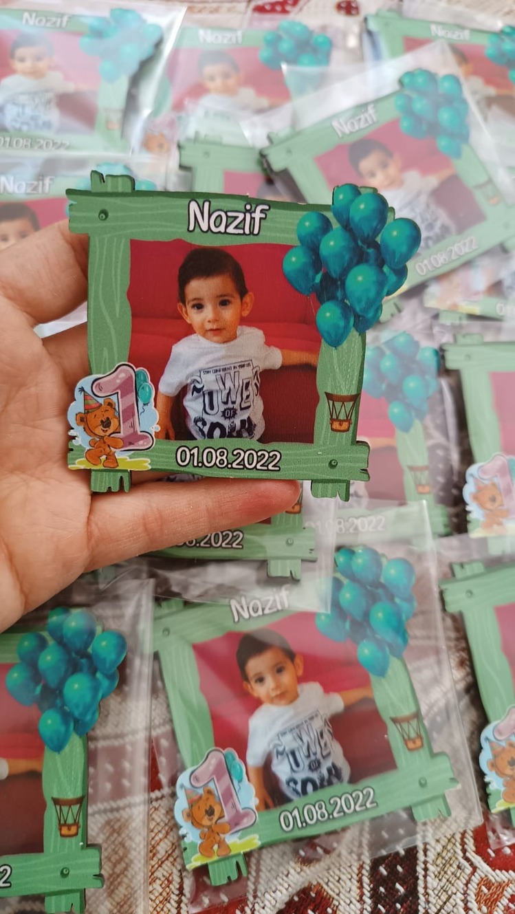 Balonlu Doğum Günü Magneti