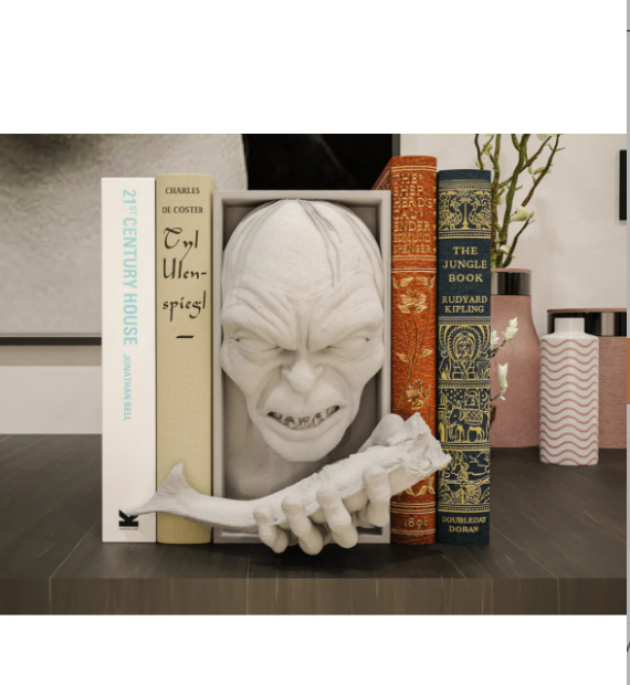 Yüzüklerin Efendisi Gollum 3D Baskı Büst - Özel Tasarım Orta Dünya Kitaplık Aksesuarı