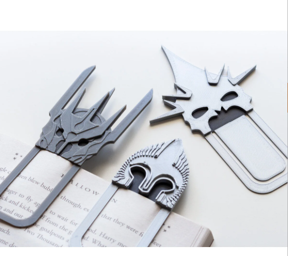 Yüzüklerin Efendisi 3'lü Kitap Ayracı Seti - Sauron, Witch-King, Gondor - 3D Baskı Tasarım