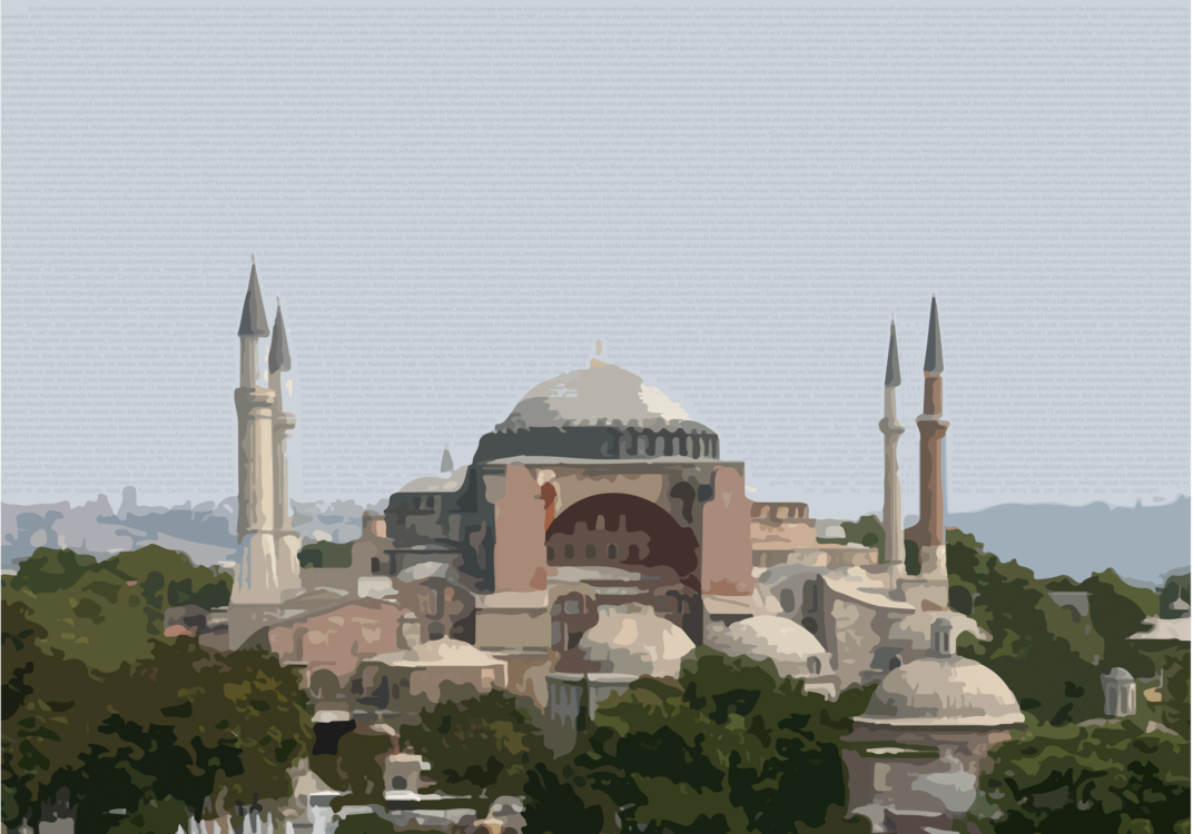 Ayasofya Soyut Cam Tablo