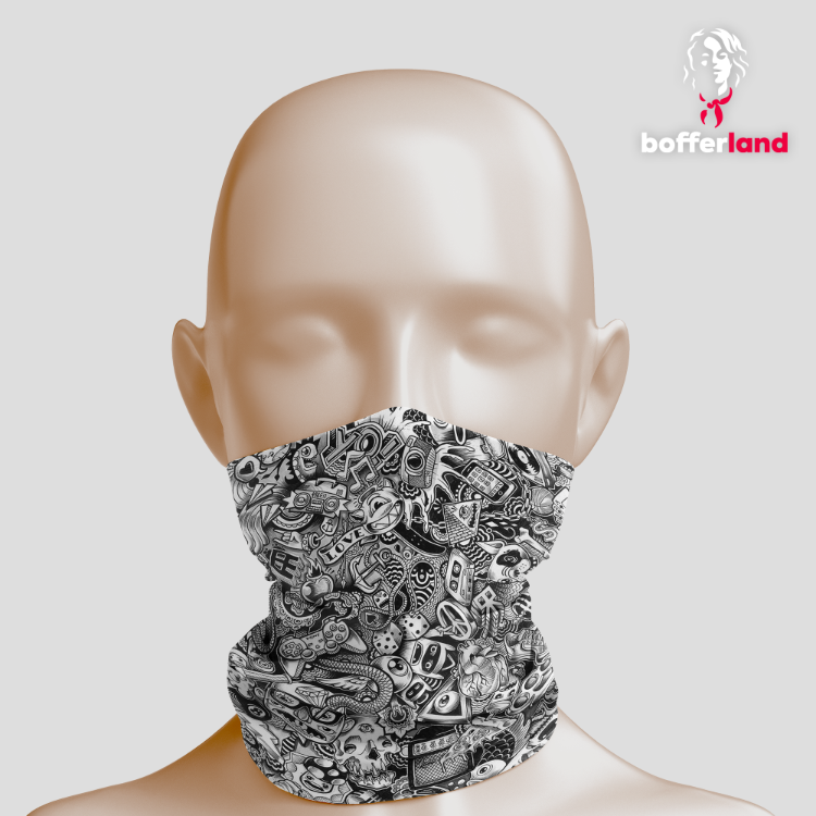 Motosiklet Buff Bandana - Rüzgar Geçirmez Unisex Nefes Alabilir Kumaş Outdoor Bisiklet Kamp 02